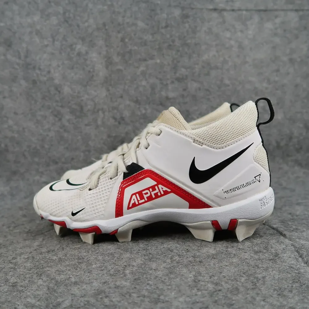 Nike Shoes Youth 4 Cleat Football Alpha Menace 3 Shark White Red Sport Athletic